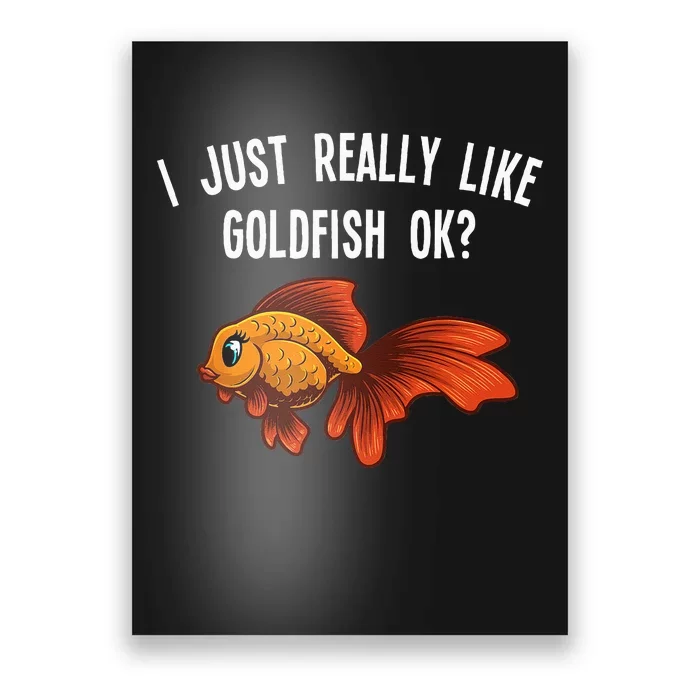 Cute Goldfish Design For Men Women Goldfish Aquarium Lovers Poster