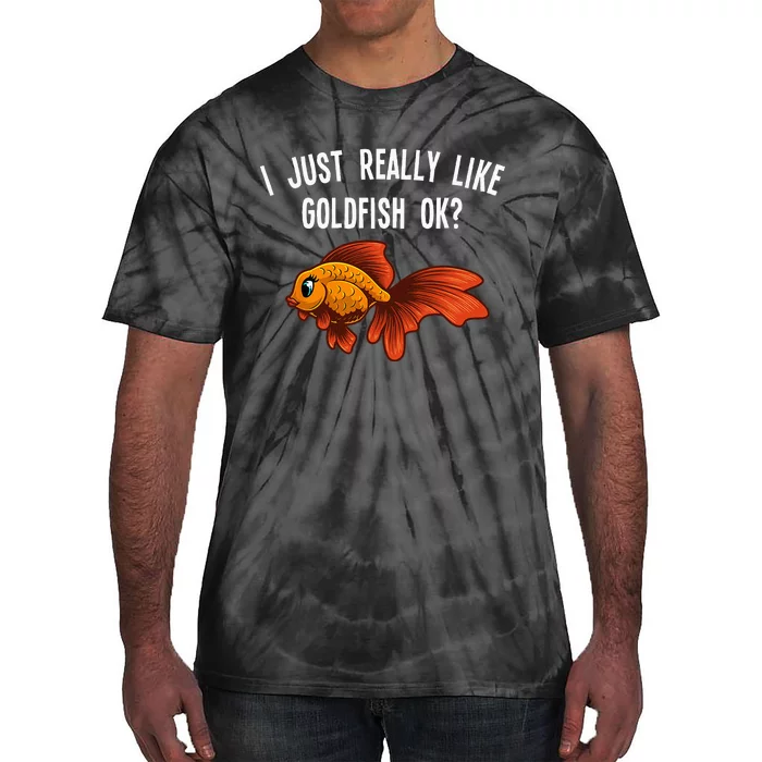 Cute Goldfish Design For Men Women Goldfish Aquarium Lovers Tie-Dye T-Shirt