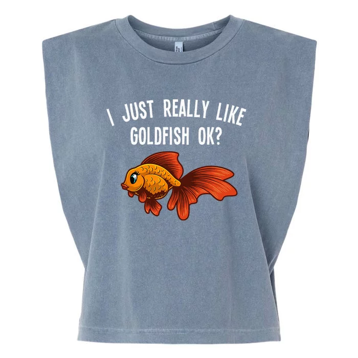 Cute Goldfish Design For Men Women Goldfish Aquarium Lovers Garment-Dyed Women's Muscle Tee