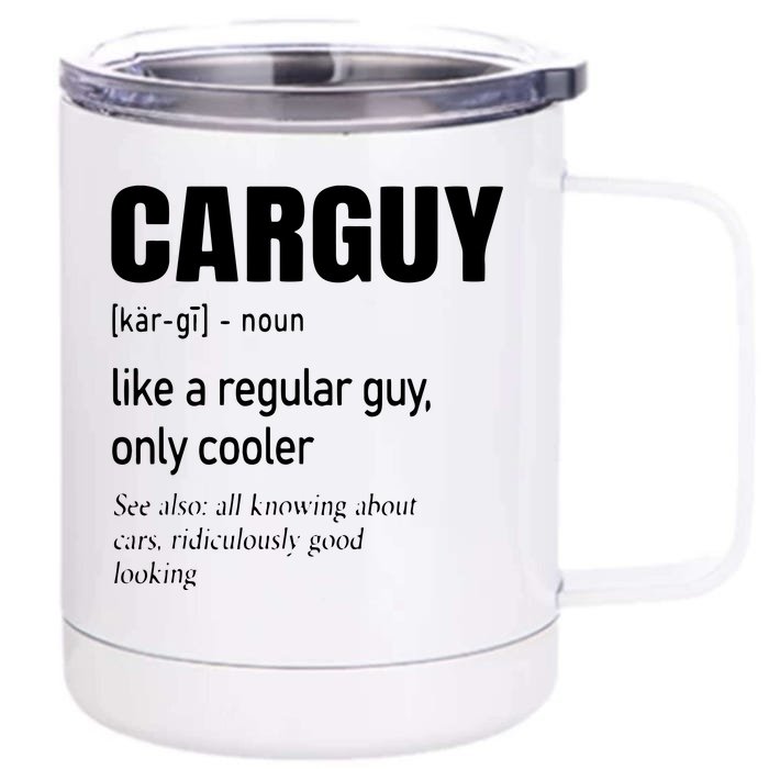 Car Guy Definition Mechanic Auto Racing Men Front & Back 12oz Stainless Steel Tumbler Cup