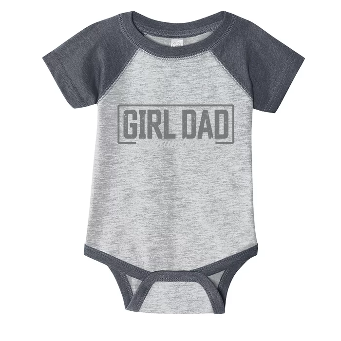 Cool Girl Dad For Men Father Super Proud Dad Outnumbered Dad Infant Baby Jersey Bodysuit