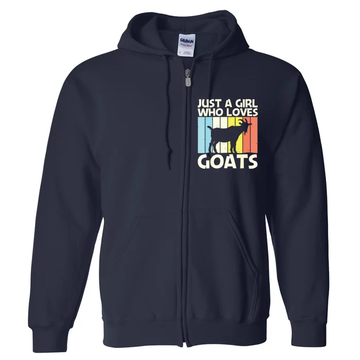 Cool Goat Design For Girl Women Goat Farmer Farming Lovers Full Zip Hoodie