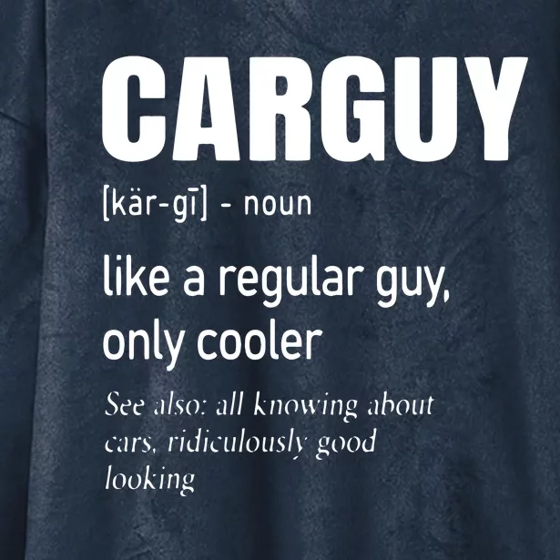 Car Guy Definition Mechanic Auto Racing Men Hooded Wearable Blanket