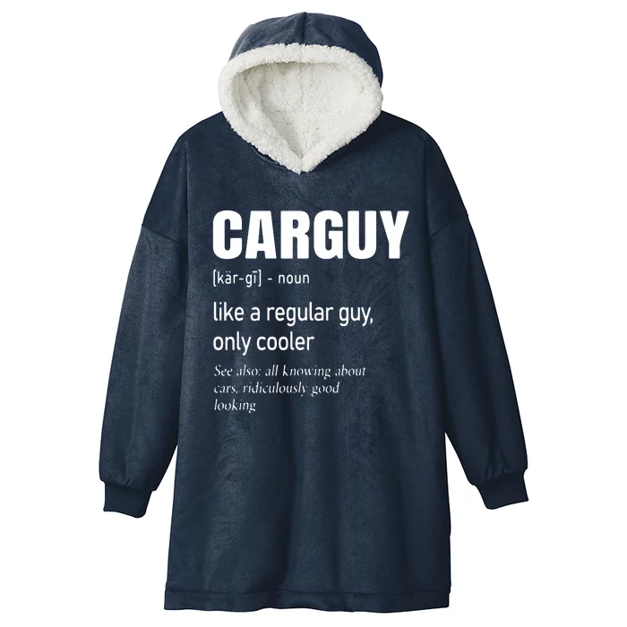 Car Guy Definition Mechanic Auto Racing Men Hooded Wearable Blanket