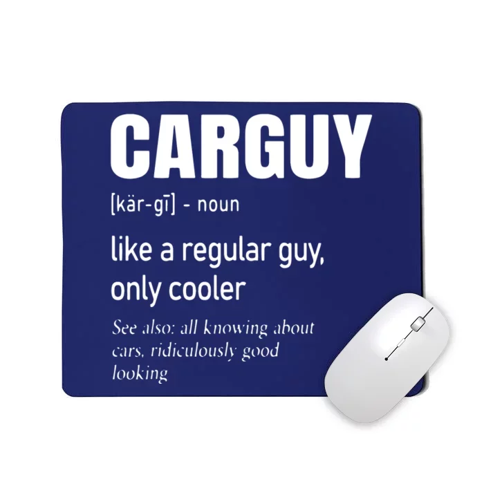 Car Guy Definition Mechanic Auto Racing Men Mousepad