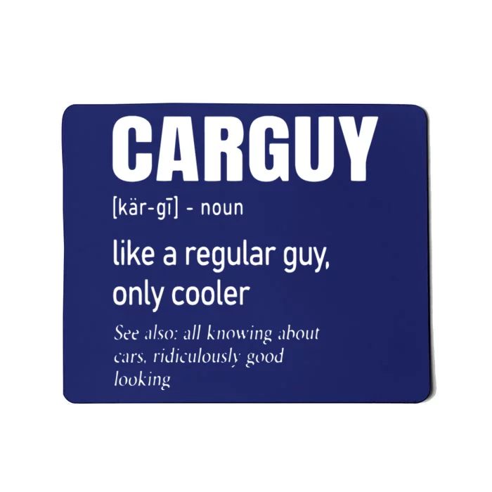 Car Guy Definition Mechanic Auto Racing Men Mousepad