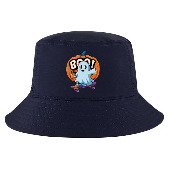 Cute Ghost Drink Pumpkin Funny Halloween Cool Comfort Performance Bucket Hat