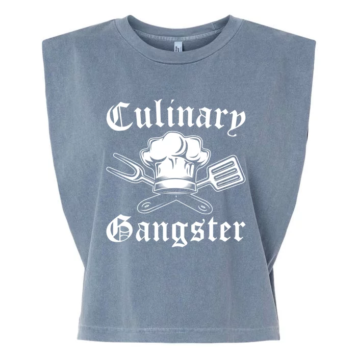 Culinary Gangster Design Funny Chef Cooking Cook Gift Garment-Dyed Women's Muscle Tee