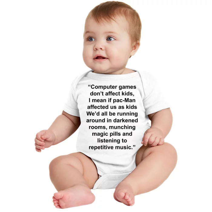 Computer Games Don't Affect Baby Bodysuit