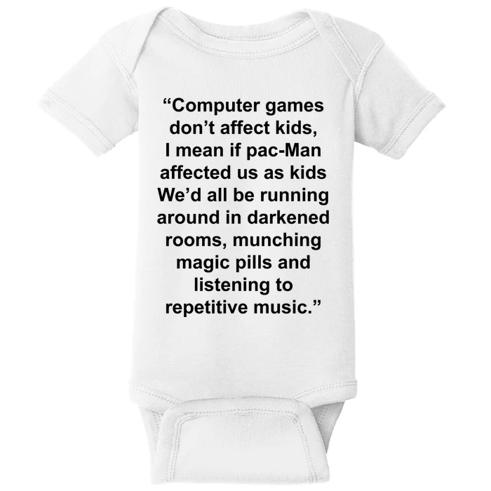 Computer Games Don't Affect Baby Bodysuit