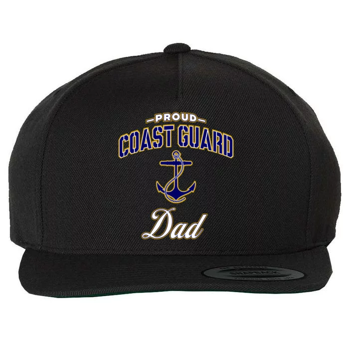 Coast Guard Dad Cute Gift Gift Wool Snapback Cap