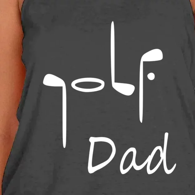 Cute Golf Dad Gift For Dad Golf Clubs Father's Day Women's Knotted Racerback Tank