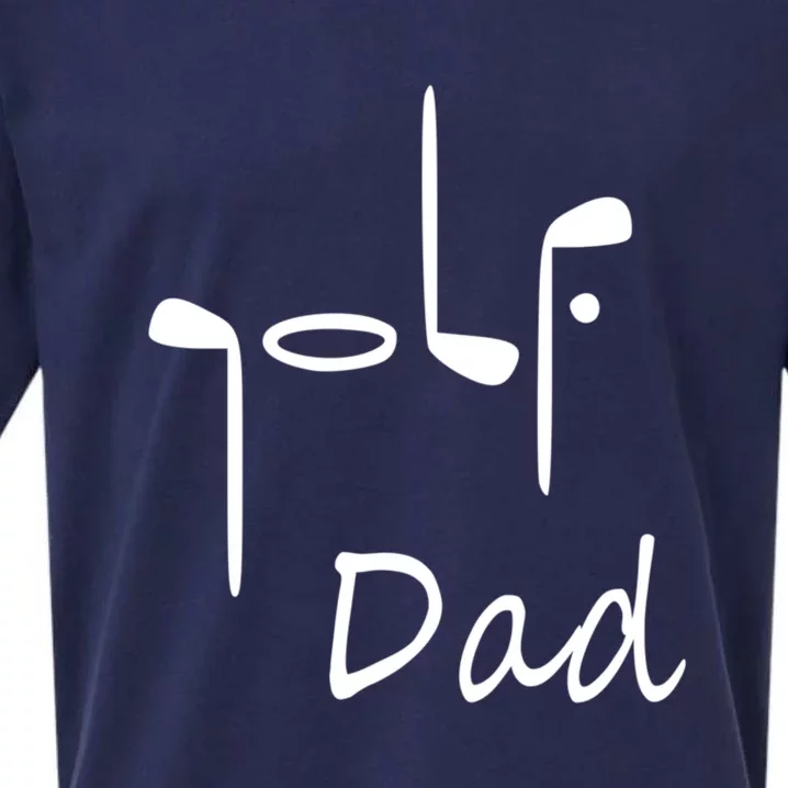 Cute Golf Dad Gift For Dad Golf Clubs Father's Day Sueded Cloud Jersey T-Shirt