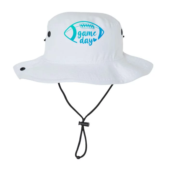 Cute Game Day Heart Football Funny Gift Legacy Cool Fit Booney Bucket Hat