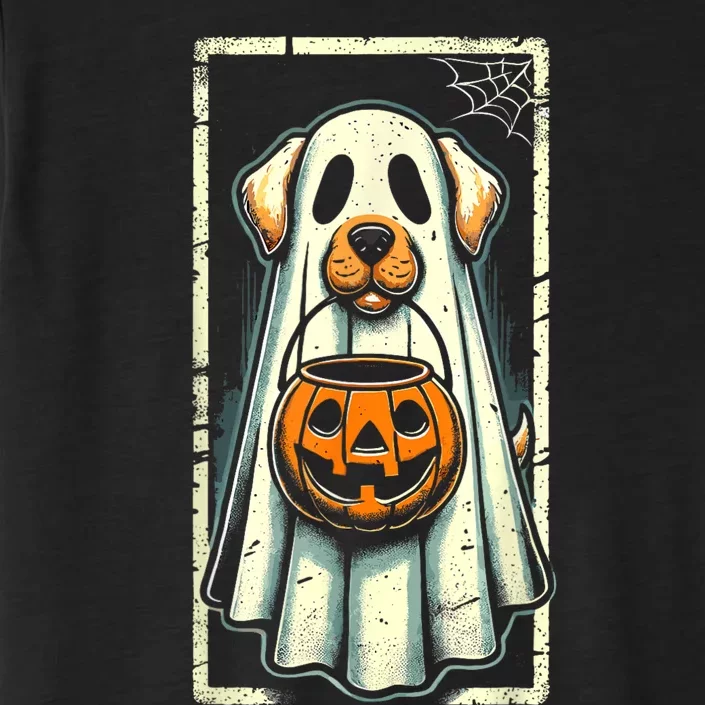 Cute Ghost Dog Women Halloween Funny Ghost ChromaSoft Performance T-Shirt