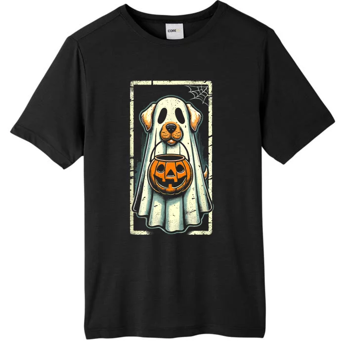 Cute Ghost Dog Women Halloween Funny Ghost ChromaSoft Performance T-Shirt