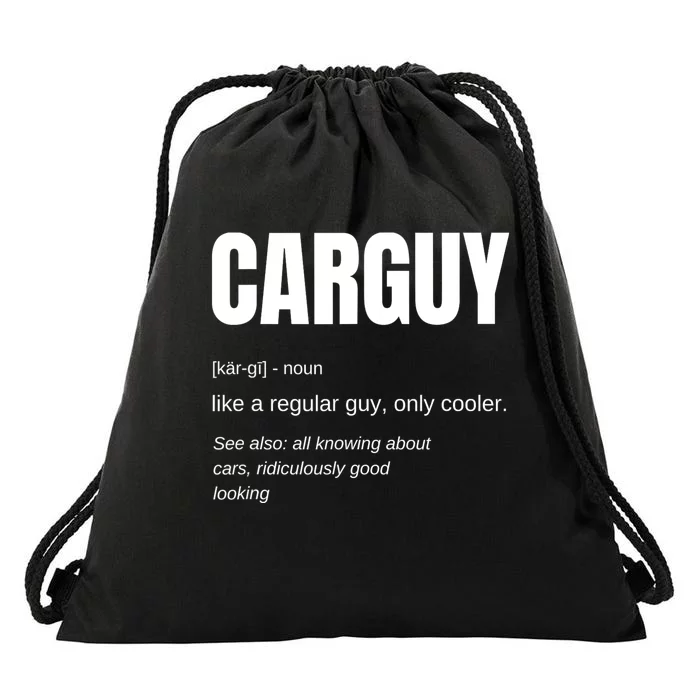 Car Guy Definition Drawstring Bag