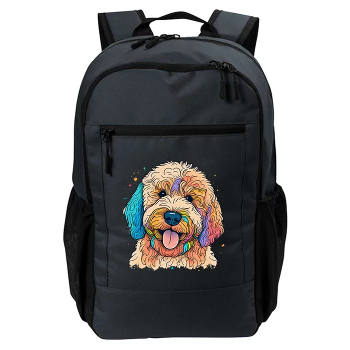 Cute Goldendoodle Dog On Golden Doodle Lover Daily Commute Backpack