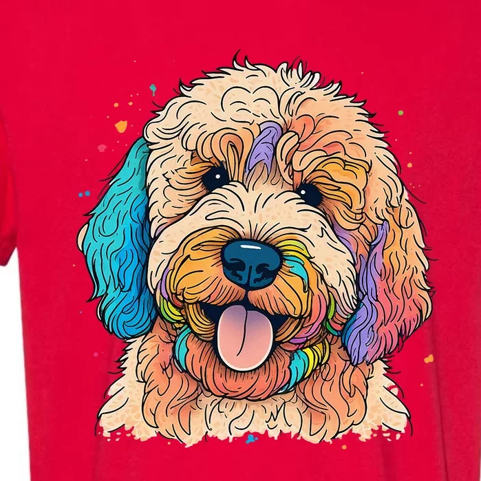 Cute Goldendoodle Dog On Golden Doodle Lover Garment-Dyed Heavyweight T-Shirt