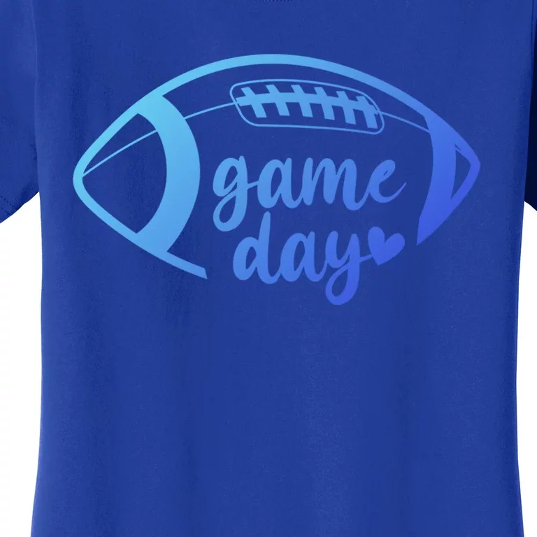 Cute Game Day Heart Football Funny Gift Women's T-Shirt