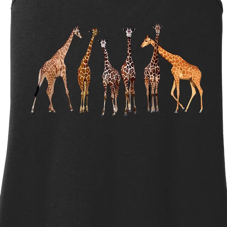 Cute Giraffe Design For Women Safari Zoo Giraffe Lovers Ladies Essential Tank