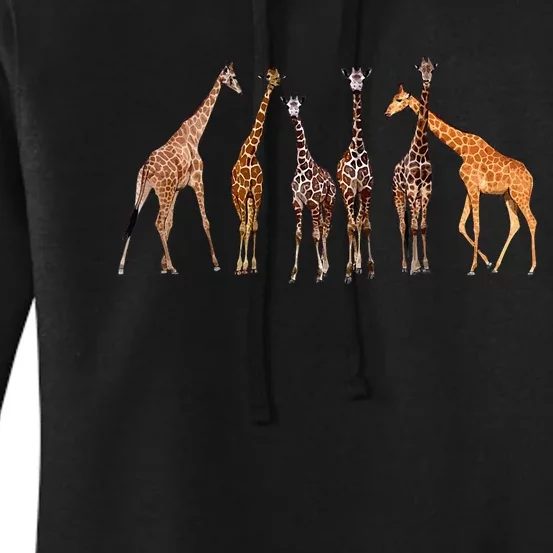 Cute Giraffe Design For Women Safari Zoo Giraffe Lovers Women's Pullover Hoodie