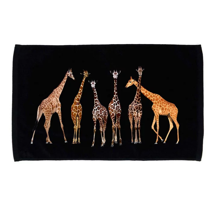 Cute Giraffe Design For Women Safari Zoo Giraffe Lovers Microfiber Hand Towel