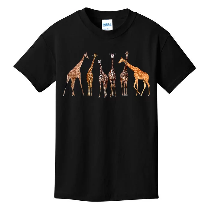 Cute Giraffe Design For Women Safari Zoo Giraffe Lovers Kids T-Shirt