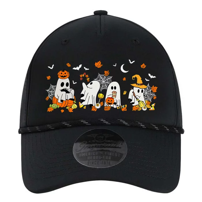 Cute Ghost Drinking Coffee Halloween Fall Ghost Book Reading Performance The Dyno Cap