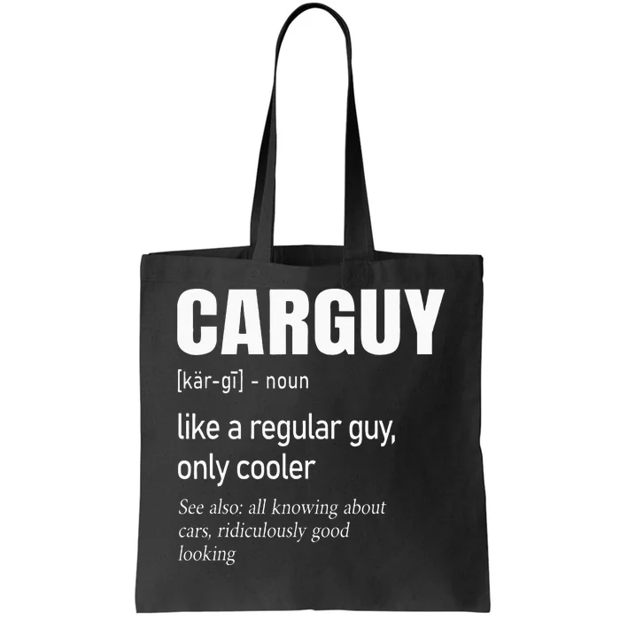 Car Guy Definition Mechanic & Auto Racing Tote Bag