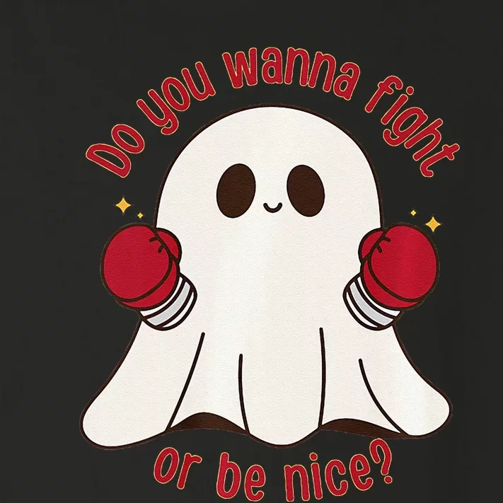 Cute Ghost Do You Wanna Fight Or Be Nice Premium Toddler Long Sleeve Shirt