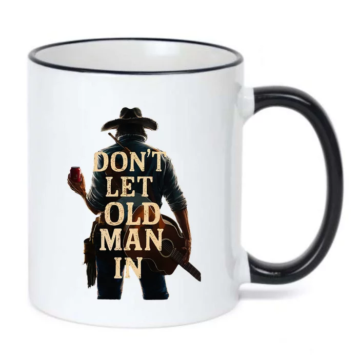 Cowboy Guitar DonT Let The Old Man In Black Color Changing Mug