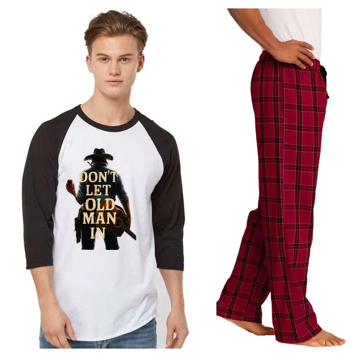 Cowboy Guitar DonT Let The Old Man In Raglan Sleeve Pajama Set