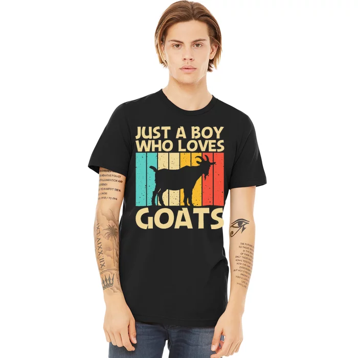 Cool Goat Design For Goat Farmer Farming Lovers Premium T-Shirt