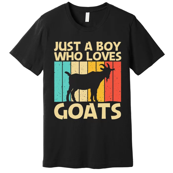 Cool Goat Design For Goat Farmer Farming Lovers Premium T-Shirt