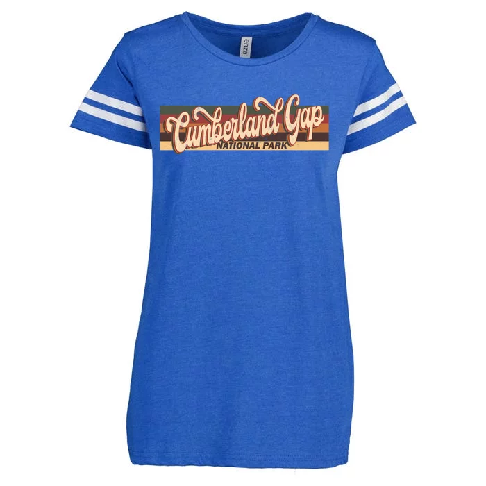 Cumberland Gap Derby Kentucky Us Beach Vintage Retro 70s 80s Gift Enza Ladies Jersey Football T-Shirt