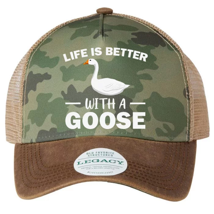 Cute Goose Design Grey White Goose Fan Legacy Tie Dye Trucker Hat