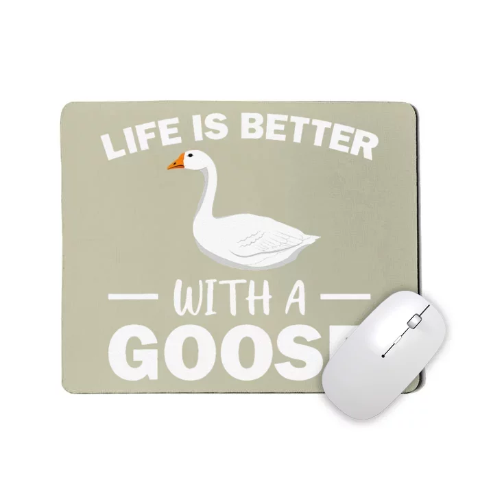 Cute Goose Design Grey White Goose Fan Mousepad