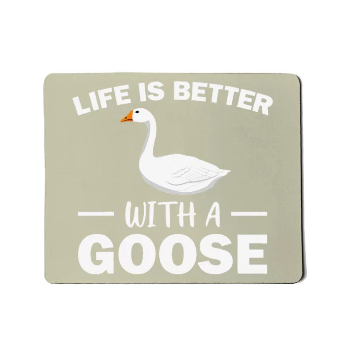 Cute Goose Design Grey White Goose Fan Mousepad