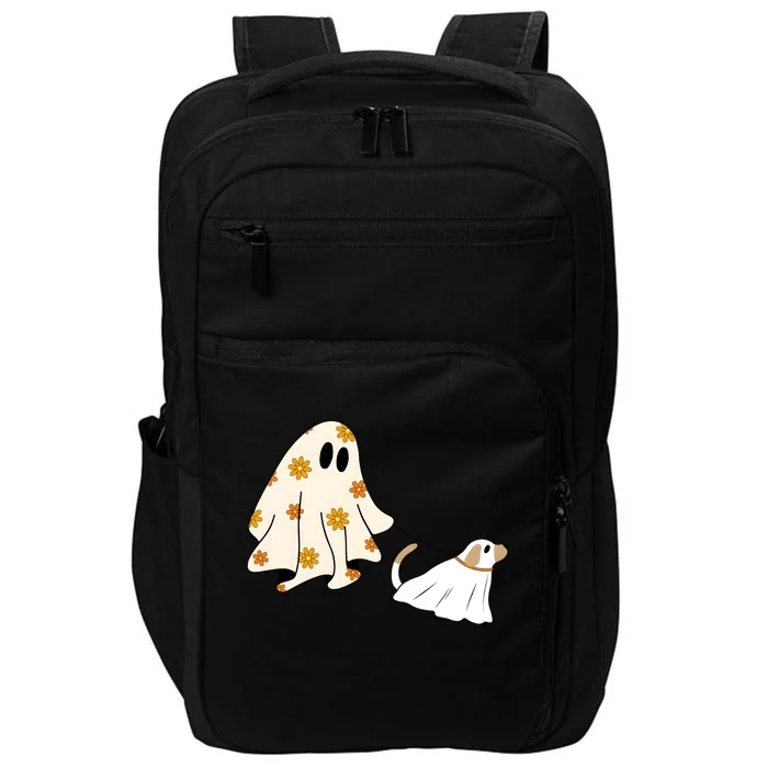 Cute Ghost Dog Halloween Funny Ghoul Dog Lover Impact Tech Backpack