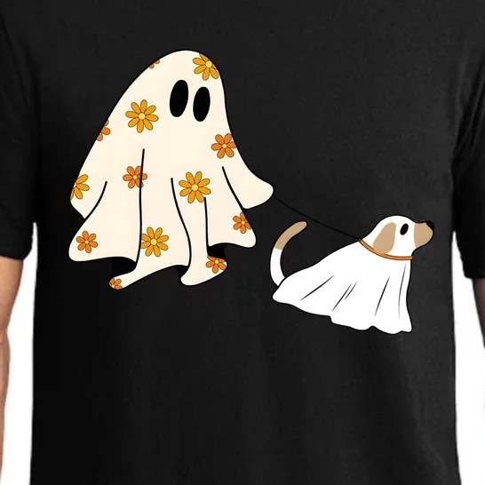 Cute Ghost Dog Halloween Funny Ghoul Dog Lover Pajama Set