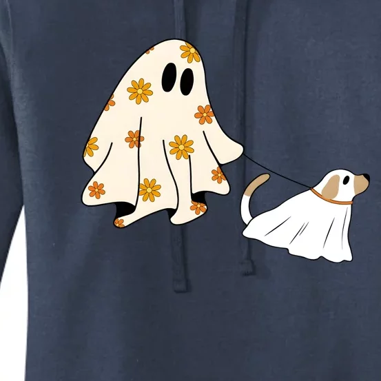 Cute Ghost Dog Halloween Funny Ghoul Dog Lover Women's Pullover Hoodie