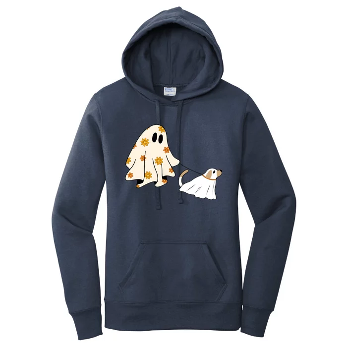 Cute Ghost Dog Halloween Funny Ghoul Dog Lover Women's Pullover Hoodie