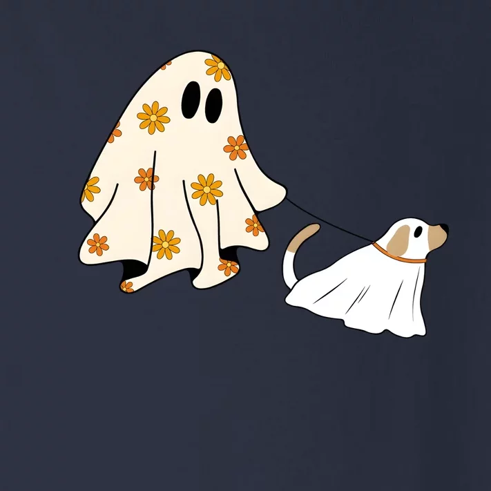 Cute Ghost Dog Halloween Funny Ghoul Dog Lover Toddler Long Sleeve Shirt