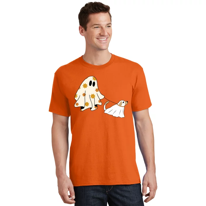 Cute Ghost Dog Halloween Funny Ghoul Dog Lover T-Shirt