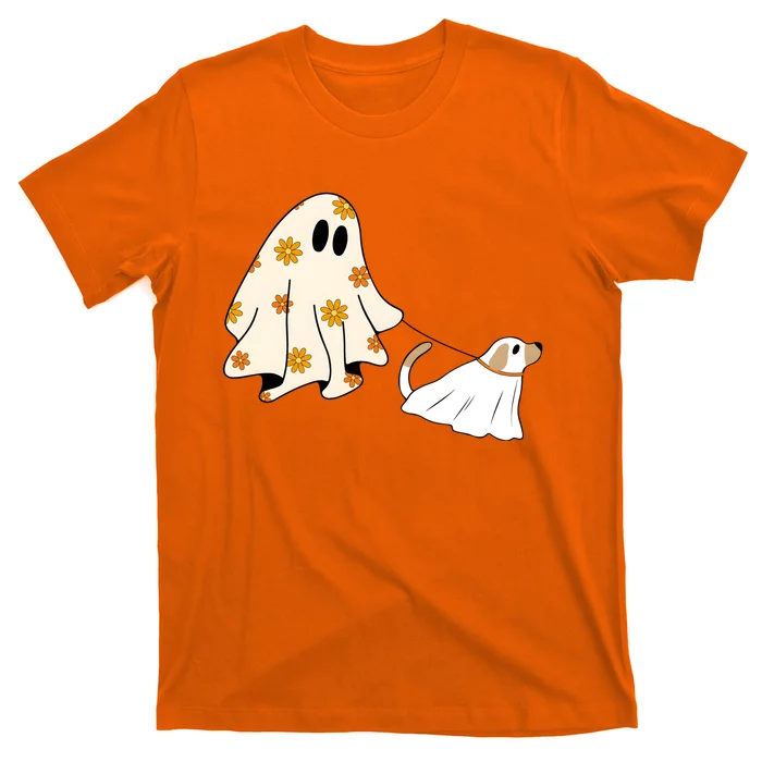 Cute Ghost Dog Halloween Funny Ghoul Dog Lover T-Shirt