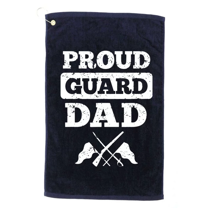 Color Guard Dad Proud Guard Dad Platinum Collection Golf Towel