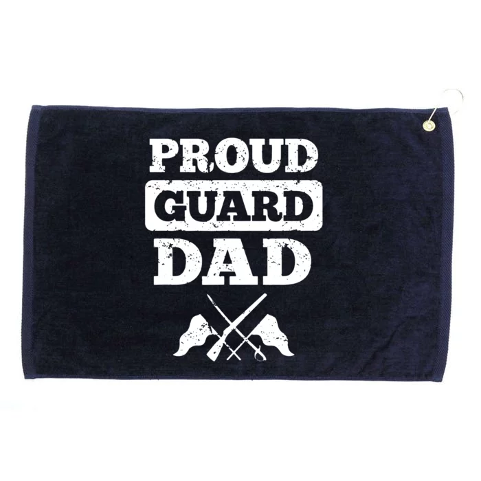 Color Guard Dad Proud Guard Dad Grommeted Golf Towel