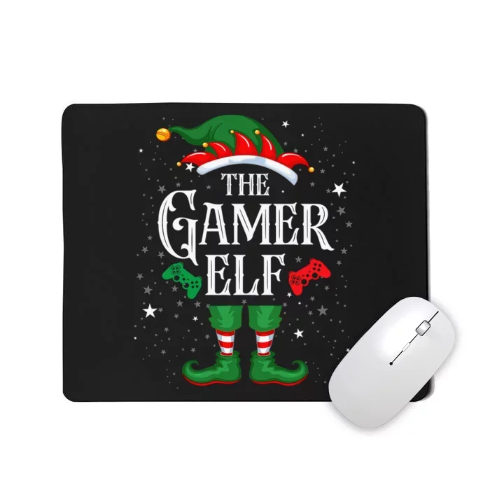 Christmas Gamer Elf Matching Family Group The Gamer Elf Mousepad