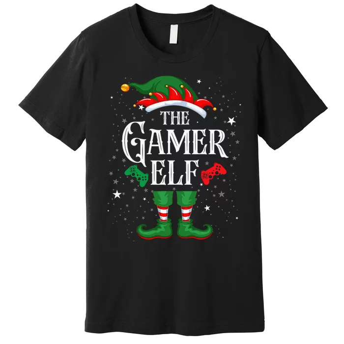 Christmas Gamer Elf Matching Family Group The Gamer Elf Premium T-Shirt